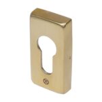 KM080 Rectangular Escutcheon 316 Stainless Steel PVD Stainless Satin Brass Finish. 32 x 64 x 10.8mm
