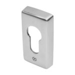 KM080 Rectangular Escutcheon 316 Satin Stainless Steel. 32 x 64 x 10.8mm