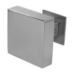 BLU KM120B Square Door Knob 75 x 75mm Universal Fixing Method 316 Satin Stainless Steel Finish