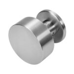 BLU KM163 63mm Diameter Secret Fix Centre Door Knob 58mm Projection 316 Satin Stainless Steel