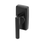 KM280 Thumb Turn With Rectangular back plate 316 Stainless Steel Matt Black Lacquer Finish