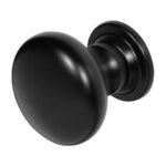 BLU Centre Door Knob Bolt Fix Stainless Steel in Matt Black Lacquered