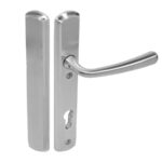 BLU Pera 092 Multipoint Door Lock Handle Blank Plate External Euro Internal Dual Sprung 316 Grade Satin Stainless Steel