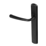 BLU Pera 092 Multipoint Door Lock Handle No Euro External Dual Sprung 316 Grade Stainless Steel Matt Black Lacquer Finish