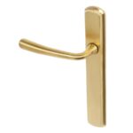 BLU Pera 092 Multipoint Door Lock Handle No Euro External Handle Dual Sprung 316 Grade Stainless Steel PVD Satin Brass Finish