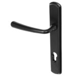 BLU Pera 092 Multipoint Door Lock Handle Dual Sprung 316 Grade Stainless Steel Matt Black Lacquer Finish