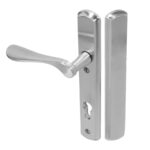 BLU Regent 092 Left Hand Multipoint Door Lock Handle Blank Plate External Euro Internal Dual Sprung 316 Grade Satin Stainless Steel