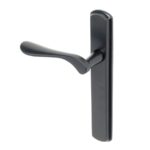 BLU Regent 092 Right Hand Multipoint Door Lock Handle No Euro External Handle Dual Sprung 316 Grade Stainless Steel Matt Black Lacquer Finish