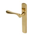 BLU Regent 092 Right Hand Multipoint Door Lock Handle No Euro External Handle Dual Sprung 316 Grade Stainless Steel PVD Polished Brass Finish
