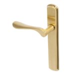 BLU Regent 092 Right Hand Multipoint Door Lock Handle No Euro External Handle Dual Sprung 316 Grade Stainless Steel PVD Satin Brass Finish