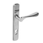 BLU Regent 092 Left Hand Multipoint Door Lock Handle Dual Sprung 316 Grade Polished Stainless Steel