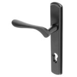 BLU Regent 092 Right Hand Multipoint Door Lock Handle Dual Sprung 316 Grade Stainless Steel Matt Black Lacquer Finish
