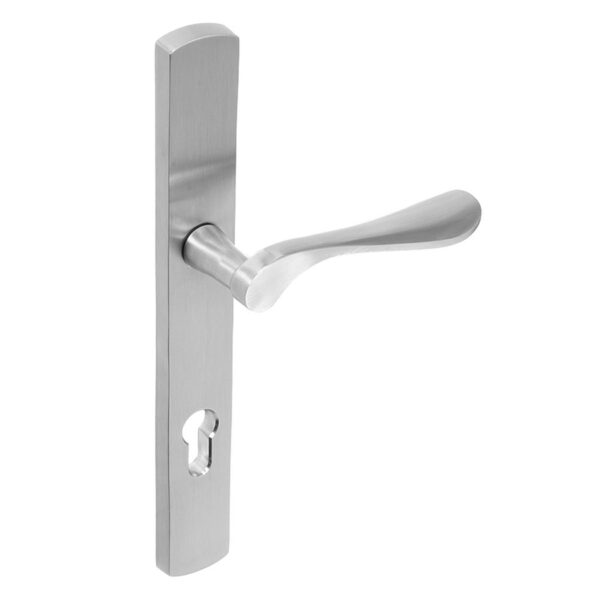 BLU Regent 095 Left Hand Multipoint Door Lock Handle Dual Sprung 316 Grade Satin Stainless Steel