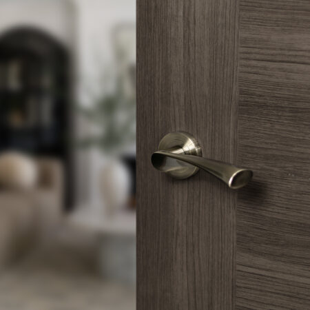 Atlantic STATUS Colorado Lever Door Handle on Round Rose - Antique Brass - Image 2