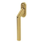 blu SST100 Inline Angled Lockable Window Espag Handle 316 Stainless Steel PVD Satin Brass Finish