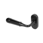 BLU Opera Lever on Oval Rose MPL Door Lock Handle - 316 Stainless Steel with a Matt Black Lacquered Finish