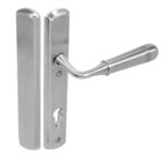 BLU Opera 092 Multipoint Door Lock Handle Blank Plate External Euro Internal Dual Sprung 316 Grade Satin Stainless Steel