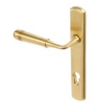BLU Opera 092 Multipoint Door Lock Handle Dual Sprung 316 Grade Stainless Steel PVD Satin Brass Finish