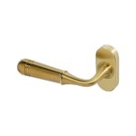 BLU TBH095 Opera Lever on Backplate Multipoint Door Lock Handle Universally Handed 316 Stainless Steel PVD Satin Brass Finish