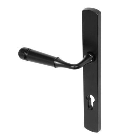 BLU Opera 095 Multipoint Door Lock Handle Dual Sprung 316 Grade Stainless Steel Matt Black Lacquer Finish