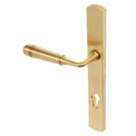 BLU Opera 095 Multipoint Door Lock Handle Dual Sprung 316 Grade Stainless Steel PVD Satin Brass Finish