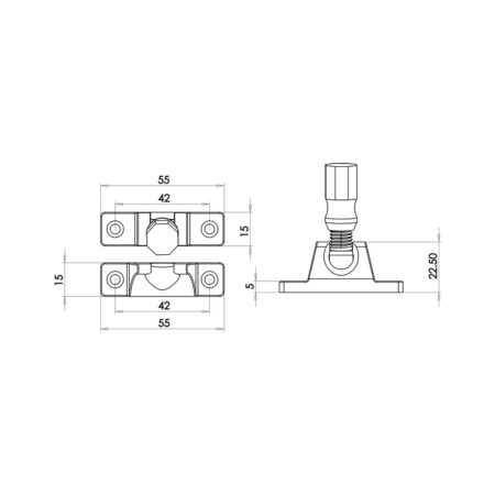 Burlington Brighton Fasteners Pattern 2 Satin Brass - Image 2