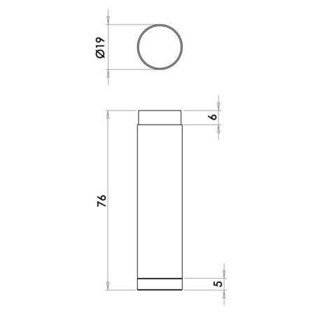 Burlington Plain Wall Mounted Door Stops No Rose Polished Nickel - Image 2