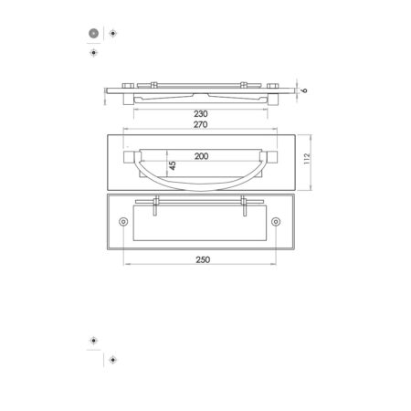 Antique Postal Knocker 305x112mm Black - Image 2