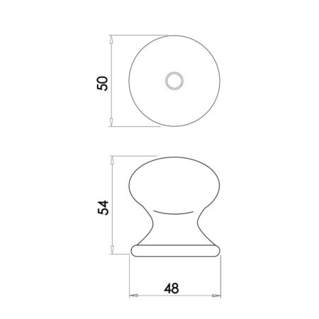Frelan Jedo Porcelain Cupboard Knobs 50mm White - Image 2