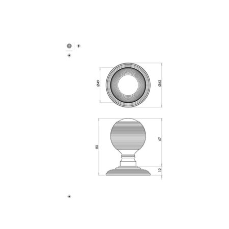 Frelan Jedo Reeded Mortice Door Knobs 62mm Satin Nickel - Image 2