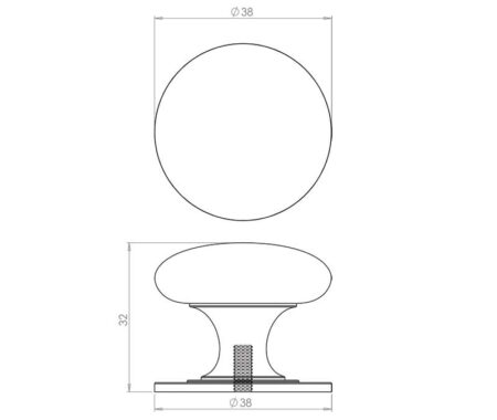 Jedo Traditional Cupboard Knobs 38mm Polished Chrome - Image 2