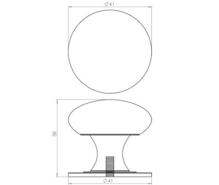 Jedo Traditional Cupboard Knobs 42mm Satin Chrome - Image 2