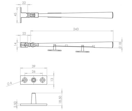 Frelan Julietta Casement Stays 250mm Satin Chrome - Image 2