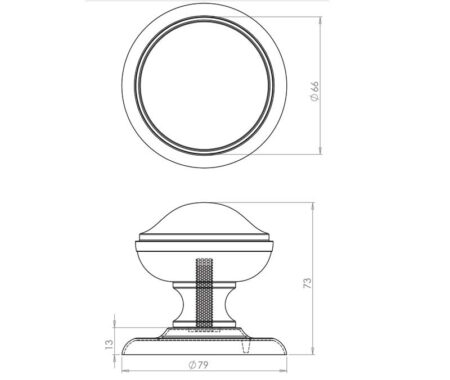 Jedo Belgravia Centre Door Knobs 66mm Polished Chrome - Image 2