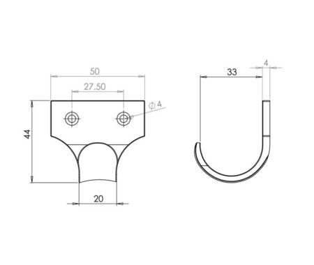 Jedo Brass Sash Lifts 50mm Satin Nickel - Image 2