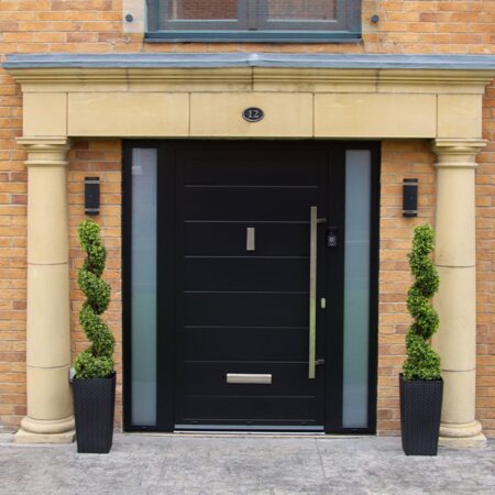 BLU HAB7 Offset Rectangular 'T' Bar Pull Handle 1500mm Long 1300mm Centres 40mm Universal Fixing 316 Satin Stainless Steel - Image 4