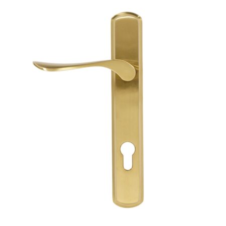 BLU Regent 092 Right Hand Multipoint Door Lock Handle Dual Sprung 316 Grade Stainless Steel PVD Satin Brass Finish - Image 2
