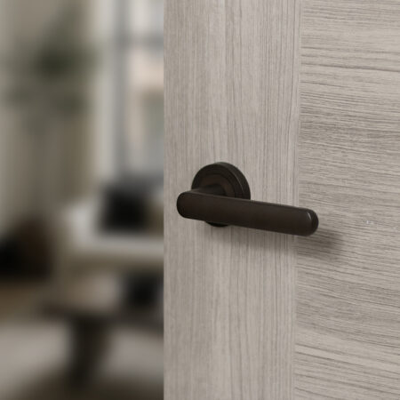 Atlantic STATUS Carolina Lever Door Handle on Round Rose - Urban Dark Bronze - Image 2