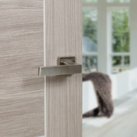 Senza Pari Panetti Door Handle Pack (Latch Set - 2.5" CE Latch, 4" Fire Rated Hinges x3) - Satin Nickel - Image 6