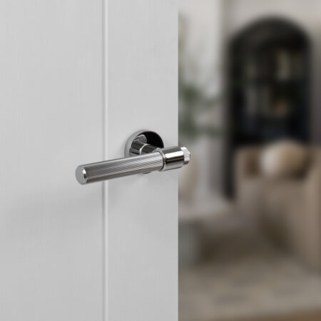 Senza Pari Fasana Door Handle Pack (Euro Lock Set - 3" CE Sashlock, 4" Slim Knuckle Hinges x2) - Polished Chrome - Image 6