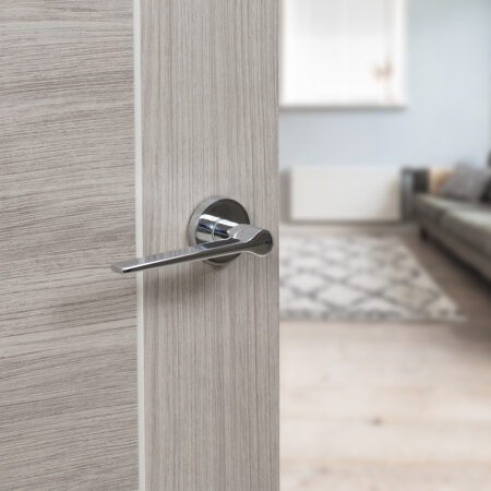 Atlantic Senza Pari Laviano Door Handle Pack (3 Lever Lock Set - 3" CE Sashlock, 4" Slim Knuckle Hinges x2) - Polished Chrome - Image 6