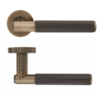 Eclipse 63235 Antique Brass 'Knurled' Lever on Round Rose
