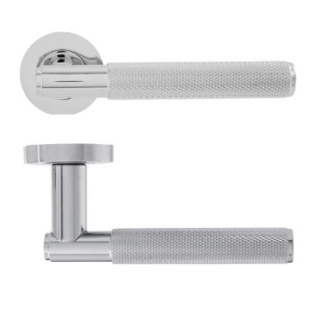 Eclipse 63230 Polished Chrome 'Knurled' Lever on Round Rose