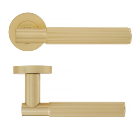 Eclipse 63243 Satin Brass 'Linear' Lever on Round Rose