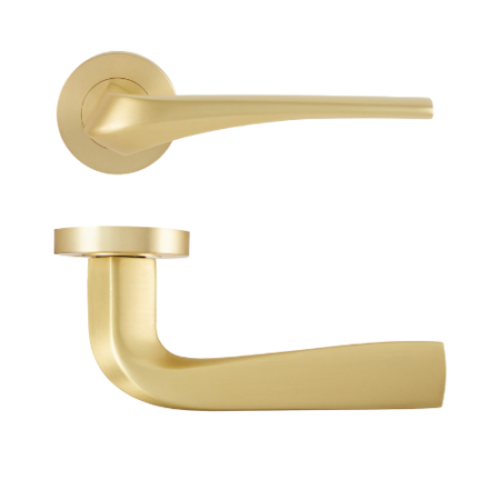 Eclipse 63223 Satin Brass Lanza Lever on Rose