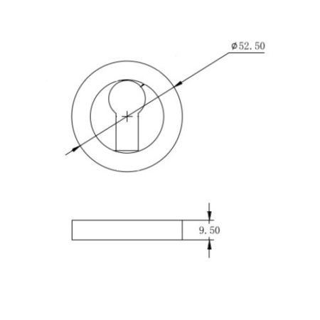 Eclipse 62963 'Freestyle' Euro Escutcheon Dark Bronze - Image 2
