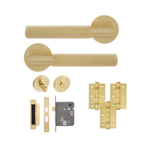 Eclipse 22714 'Knurled' Lever Bathroom Pack - Satin Brass