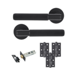 Eclipse 22702 'Knurled' Lever Latch Pack - Matt Black