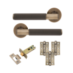 Eclipse 22705 'Knurled' Lever Latch Pack - Antique Brass