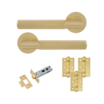 Eclipse 22704 'Knurled' Lever Latch Pack - Satin Brass